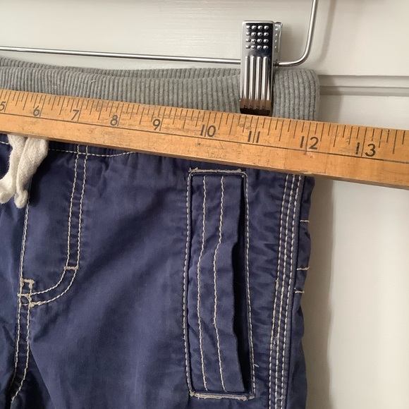 Mini Boden Zip-off Cargos (pants or shorts) Navy w/ grey. Purposely distressed. - Picture 7 of 8